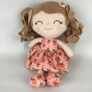 Gloveleya Sophia Curly Hair Fruit Girl Plush Stuffed 13" Toddler Doll Oranges